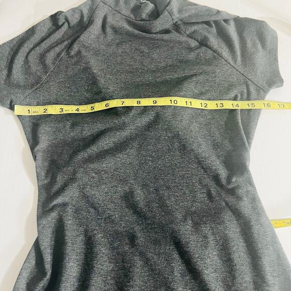 Lulus Gray Mock Neck Back Cut Out Midi Dress Size L Large - Picture 6 of 8